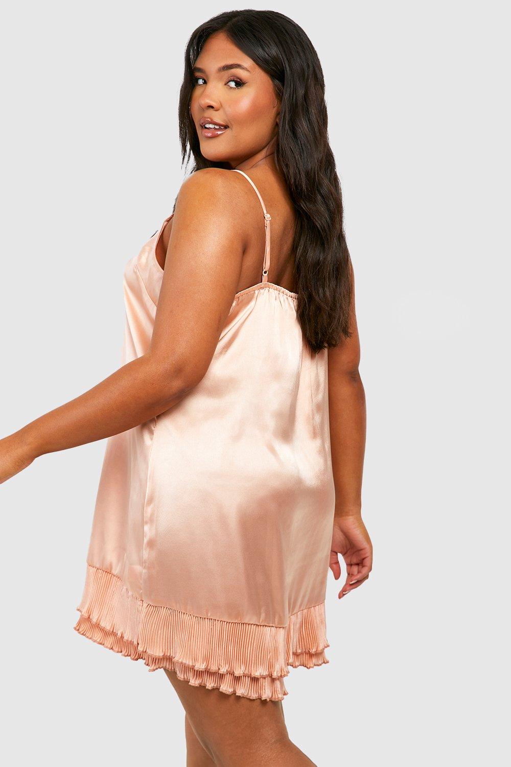 Plus pleated clearance cami night dress